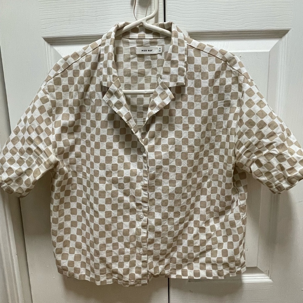 Checkered Button-Up Shirt